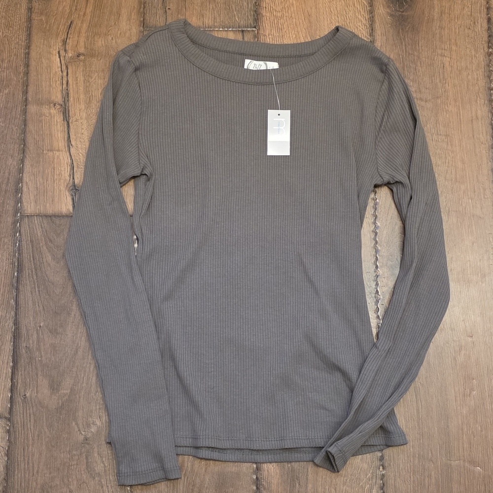 Maurices Brown Ribbed Top